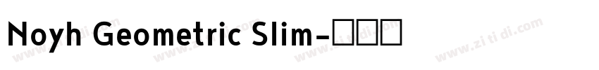 Noyh Geometric Slim字体转换